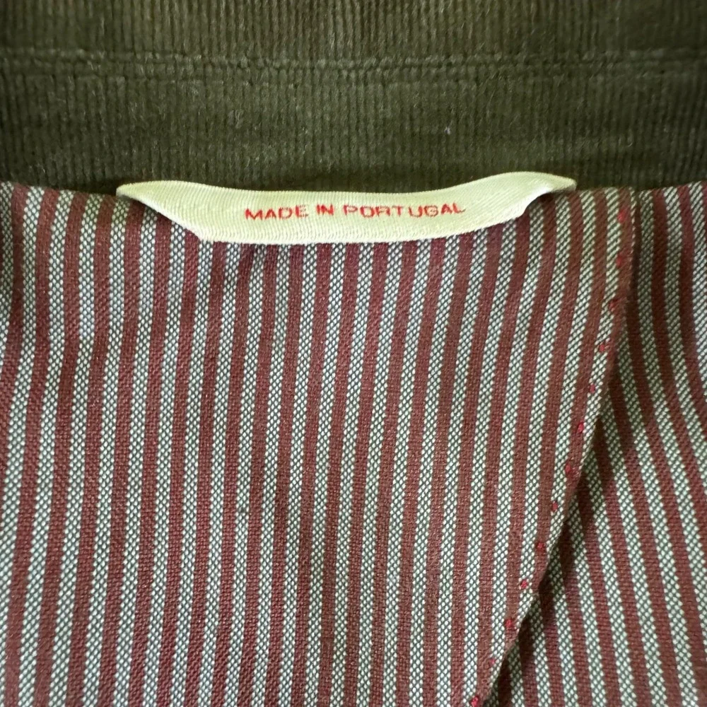 Brooks Brothers Red Fleece Sport Coat Mens 40R Corduroy Slim Olive Green Blazer